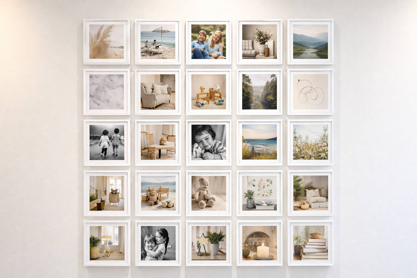 Wall Photo Frame Set – 25 Frames